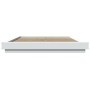 Estructura de cama madera de ingeniería blanca 160x200 cm de vidaXL, Camas y somieres - Ref: Foro24-3281175, Precio: 169,44 €...