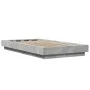 Concrete gray engineered wood bed frame 100x200cm by vidaXL, Beds and slatted bases - Ref: Foro24-3281206, Price: 137,64 €, D...