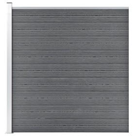 Valla de jardín de WPC gris 175x186 cm de vidaXL, Paneles de vallas - Ref: Foro24-49069, Precio: 395,26 €, Descuento: %