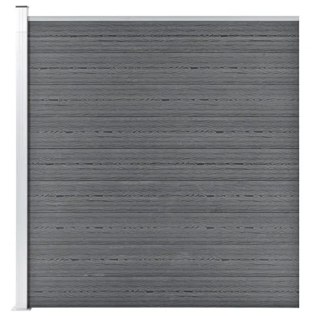 Gray WPC garden fence 175x186 cm by vidaXL, fence panels - Ref: Foro24-49069, Price: 316,22 €, Discount: %