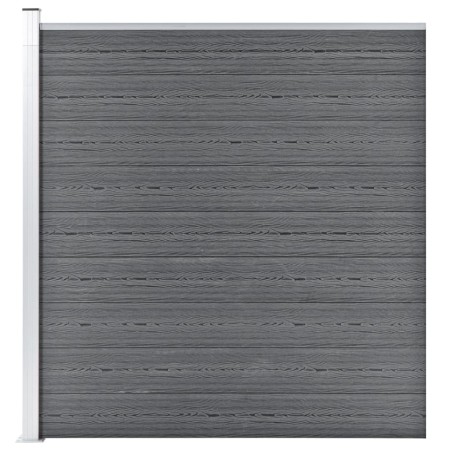 Valla de jardín de WPC gris 175x186 cm de vidaXL, Paneles de vallas - Ref: Foro24-49069, Precio: 395,26 €, Descuento: %