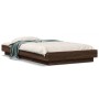 Estructura de cama madera de ingeniería marrón roble 90x190 cm de vidaXL, Camas y somieres - Ref: Foro24-3281244, Precio: 137...