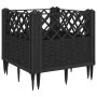 Jardinera con clavijas PP negro 43,5x43,5x43,5 cm de vidaXL, Maceteros y jardineras - Ref: Foro24-368007, Precio: 25,76 €, De...