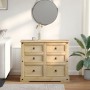 Cómoda cajonera Corona madera maciza de pino 110x43x91 cm de vidaXL, Baúles de almacenamiento - Ref: Foro24-4005676, Precio: ...