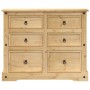 Cómoda cajonera Corona madera maciza de pino 110x43x91 cm de vidaXL, Baúles de almacenamiento - Ref: Foro24-4005676, Precio: ...