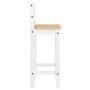 Taburetes altos 2 uds madera maciza de pino blanco de vidaXL, muebles para cocinas y comedores - Ref: Foro24-4005695, Precio:...