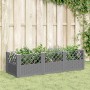 Jardinera con clavijas PP gris claro 123,5x43,5x43,5 cm de vidaXL, Maceteros y jardineras - Ref: Foro24-368018, Precio: 55,73...