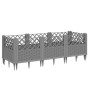 Jardinera con clavijas PP gris claro 123,5x43,5x43,5 cm de vidaXL, Maceteros y jardineras - Ref: Foro24-368018, Precio: 55,73...