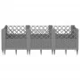 Jardinera con clavijas PP gris claro 123,5x43,5x43,5 cm by vidaXL, Pots and planters - Ref: Foro24-368018, Price: 54,89 €, Di...