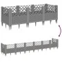 Jardinera con clavijas PP gris claro 123,5x43,5x43,5 cm by vidaXL, Pots and planters - Ref: Foro24-368018, Price: 54,89 €, Di...