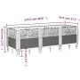 Jardinera con clavijas PP gris claro 123,5x43,5x43,5 cm by vidaXL, Pots and planters - Ref: Foro24-368018, Price: 54,89 €, Di...