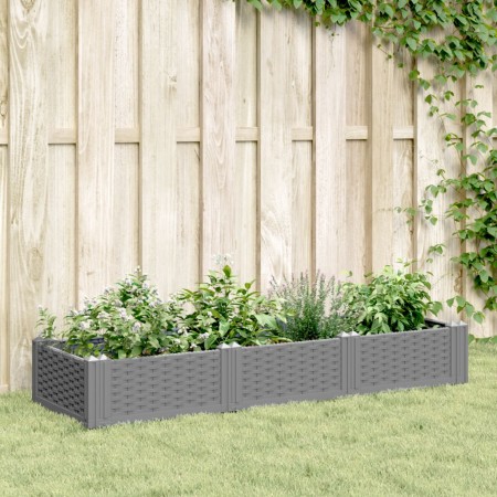 Jardinera con clavijas PP gris claro 125x40x28,5 cm de vidaXL, Maceteros y jardineras - Ref: Foro24-368013, Precio: 47,84 €, ...