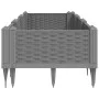 Jardinera con clavijas PP gris claro 125x40x28,5 cm by vidaXL, Pots and planters - Ref: Foro24-368013, Price: 44,20 €, Discou...