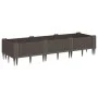 Jardinera con clavijas PP marrón 125x40x28,5 cm by vidaXL, Pots and planters - Ref: Foro24-368011, Price: 46,94 €, Discount: %