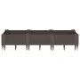 Jardinera con clavijas PP marrón 125x40x28,5 cm by vidaXL, Pots and planters - Ref: Foro24-368011, Price: 46,94 €, Discount: %