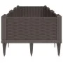 Jardinera con clavijas PP marrón 125x40x28,5 cm by vidaXL, Pots and planters - Ref: Foro24-368011, Price: 46,94 €, Discount: %