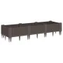 Jardinera con clavijas PP marrón 125x40x28,5 cm by vidaXL, Pots and planters - Ref: Foro24-368011, Price: 46,94 €, Discount: %