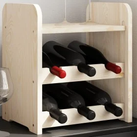 Botellero con tablero superior madera maciza pino 33x25x37 cm de vidaXL, Botelleros - Ref: Foro24-4007554, Precio: 18,82 €, D...