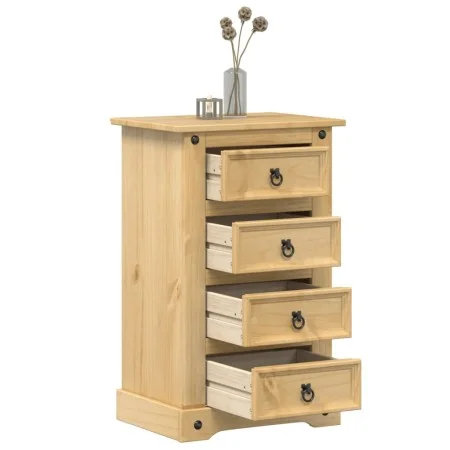 Mesita de noche Corona madera maciza de pino 53x39x84 cm de vidaXL, Mesitas de noche - Ref: Foro24-4005660, Precio: 111,84 €,...