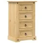 Mesita de noche Corona madera maciza de pino 53x39x84 cm de vidaXL, Mesitas de noche - Ref: Foro24-4005660, Precio: 111,84 €,...