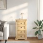 Mesita de noche Corona madera maciza de pino 53x39x84 cm de vidaXL, Mesitas de noche - Ref: Foro24-4005660, Precio: 113,63 €,...