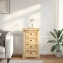 Mesita de noche Corona madera maciza de pino 53x39x84 cm de vidaXL, Mesitas de noche - Ref: Foro24-4005660, Precio: 111,84 €,...
