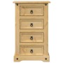 Mesita de noche Corona madera maciza de pino 53x39x84 cm de vidaXL, Mesitas de noche - Ref: Foro24-4005660, Precio: 113,63 €,...