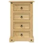 Mesita de noche Corona madera maciza de pino 53x39x84 cm de vidaXL, Mesitas de noche - Ref: Foro24-4005660, Precio: 111,84 €,...