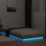 Estructura cama con luces LED madera roble Sonoma 90x190 cm de vidaXL, Camas y somieres - Ref: Foro24-3281149, Precio: 150,02...