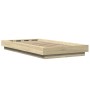 Estructura cama con luces LED madera roble Sonoma 90x190 cm de vidaXL, Camas y somieres - Ref: Foro24-3281149, Precio: 150,02...