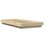 Estructura cama con luces LED madera roble Sonoma 100x200 cm de vidaXL, Camas y somieres - Ref: Foro24-3281114, Precio: 156,3...