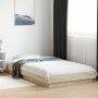 Estructura cama con luces LED madera roble Sonoma 100x200 cm de vidaXL, Camas y somieres - Ref: Foro24-3281114, Precio: 156,3...