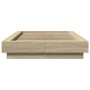 Estructura cama con luces LED madera roble Sonoma 100x200 cm de vidaXL, Camas y somieres - Ref: Foro24-3281114, Precio: 156,3...