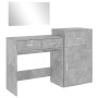 Juego de tocador de 3 piezas madera de ingeniería gris hormigón de vidaXL, Conjuntos de muebles para dormitorios - Ref: Foro2...