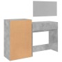 Juego de tocador de 3 piezas madera de ingeniería gris hormigón de vidaXL, Conjuntos de muebles para dormitorios - Ref: Foro2...