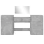 Juego de tocador de 4 piezas madera de ingeniería gris hormigón de vidaXL, Conjuntos de muebles para dormitorios - Ref: Foro2...