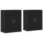 Aparador de madera de ingeniería 2 uds negro 60x31x70 cm de vidaXL, Aparadores - Ref: Foro24-3276540, Precio: 143,47 €, Descu...
