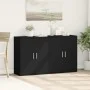 Aparador de madera de ingeniería 2 uds negro 60x31x70 cm de vidaXL, Aparadores - Ref: Foro24-3276540, Precio: 143,47 €, Descu...