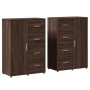 Aparadores 2 uds madera de ingeniería marrón roble 60x31x84 cm de vidaXL, Aparadores - Ref: Foro24-3276594, Precio: 216,75 €,...