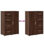 Aparadores 2 uds madera de ingeniería marrón roble 60x31x84 cm de vidaXL, Aparadores - Ref: Foro24-3276594, Precio: 216,75 €,...