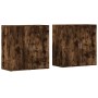 Aparadores 2 uds madera de ingeniería roble ahumado 79x38x80 cm de vidaXL, Aparadores - Ref: Foro24-3276606, Precio: 160,17 €...