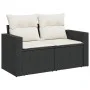 Set de sofás de jardín 11 pzas y cojines ratán sintético negro by vidaXL, Garden sets - Ref: Foro24-3276502, Price: 630,34 €,...