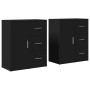 Aparador de madera de ingeniería 2 uds negro 60x31x70 cm de vidaXL, Aparadores - Ref: Foro24-3276554, Precio: 167,63 €, Descu...