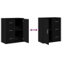 Aparador de madera de ingeniería 2 uds negro 60x31x70 cm de vidaXL, Aparadores - Ref: Foro24-3276554, Precio: 167,63 €, Descu...