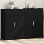 Aparadores 2 unidades madera de ingeniería negro 60x31x84 cm de vidaXL, Aparadores - Ref: Foro24-3276568, Precio: 155,59 €, D...