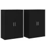 Aparadores 2 unidades madera de ingeniería negro 60x31x84 cm de vidaXL, Aparadores - Ref: Foro24-3276568, Precio: 152,30 €, D...