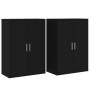 Aparadores 2 unidades madera de ingeniería negro 60x31x84 cm de vidaXL, Aparadores - Ref: Foro24-3276568, Precio: 155,59 €, D...