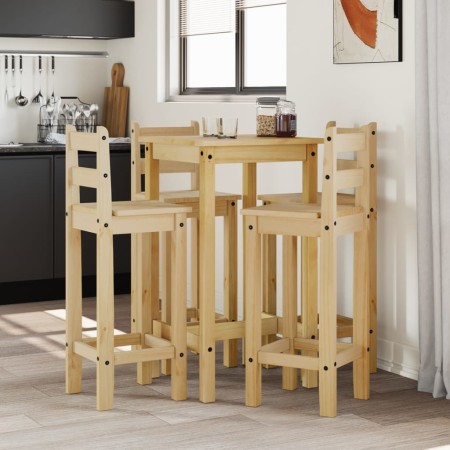 Set de bar 5 piezas madera maciza de pino de vidaXL, muebles para cocinas y comedores - Ref: Foro24-3217069, Precio: 275,59 €...