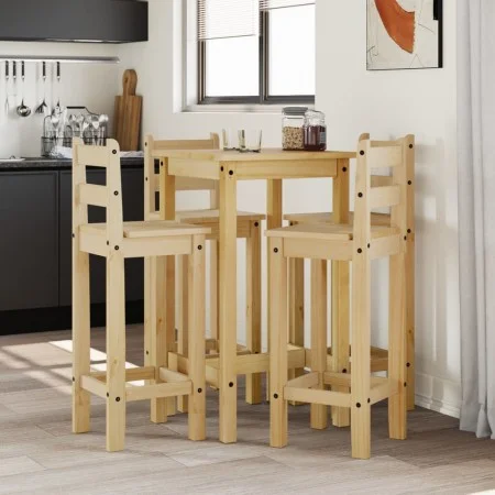 Set de bar 5 piezas madera maciza de pino de vidaXL, muebles para cocinas y comedores - Ref: Foro24-3217069, Precio: 271,15 €...