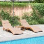 Tumbonas con cojines 2 uds madera maciza de acacia beige de vidaXL, Tumbonas - Ref: Foro24-3214835, Precio: 328,49 €, Descuen...